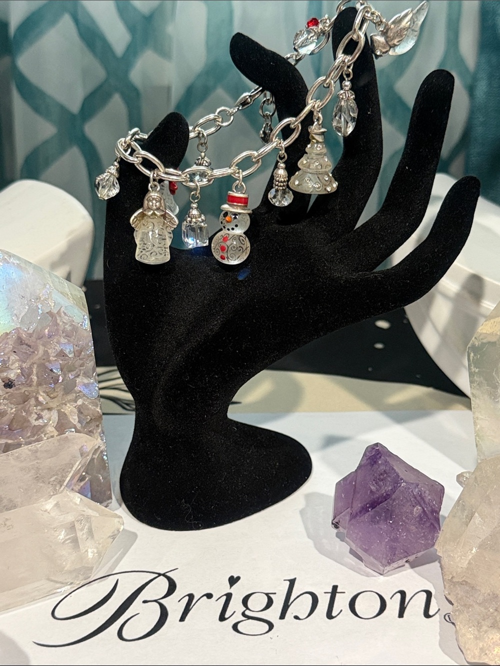 🎄 RARE BRIGHTON VINTAGE Christmas Holiday Charm Bracelet! 🧑🎄